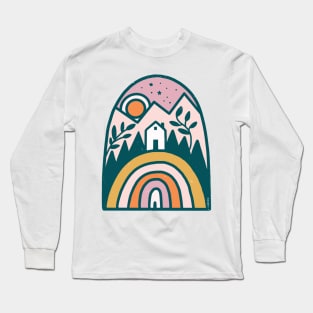 Rainbow Mountain Home Long Sleeve T-Shirt